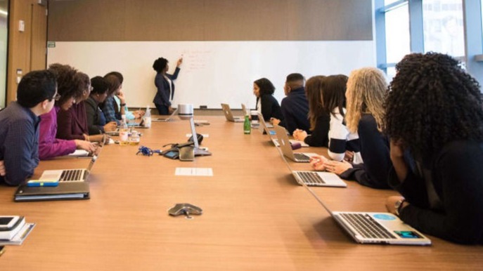 Professional liability insurance business meeting